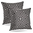 thumbnail image 1 of LALILO Throw Pillow Covers Lattice Modern Stylish With Monochrome Trellis Cushion Cover 18" x 18", 2 Pack, 1 of 6