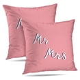 thumbnail image 1 of LALILO Throw Pillow Covers Lettering Card Mr Mrs Greeting Banners Cushion Cover 18" x 18", 2 Pack, 1 of 6