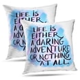 thumbnail image 1 of LALILO Throw Pillow Covers Life Adventure Inspiration Quote Adventure Cushion Cover 18" x 18", 2 Pack, 1 of 1