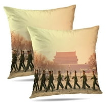 LALILO Throw Pillow Covers Lines Modern Geometric Native Black Cushion Cover 18" x 18", 2 Pack