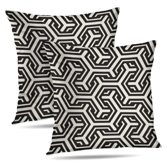 LALILO Throw Pillow Covers Lines Modern Stylish Geometric With Cushion Cover 18" x 18", 2 Pack