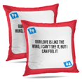 thumbnail image 1 of LALILO Throw Pillow Covers Love Quotes Get You Love Date Eternity Cushion Cover 18" x 18", 2576 Pack, 1 of 6