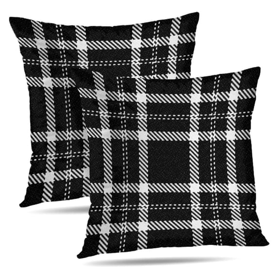 LALILO Throw Pillow Covers Lumberjack Black And White Trendy Cushion Cover 18" x 18", 2722 Pack