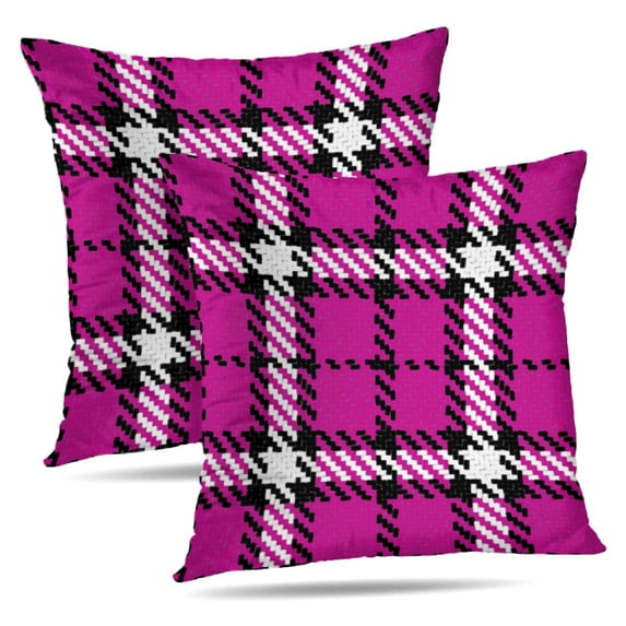 LALILO Throw Pillow Covers Lumberjack Trendy Hipster Tartan And Cushion Cover 18" x 18", 2662 Pack