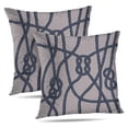 thumbnail image 1 of LALILO Throw Pillow Covers Marine Rope Navy With Blue Ornament And Cushion Cover 18" x 18", 630 Pack, 1 of 6