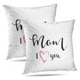 thumbnail image 1 of LALILO Throw Pillow Covers Mom I Love You Calligraphy Holiday Cushion Cover 18" x 18", 3475 Pack, 1 of 6