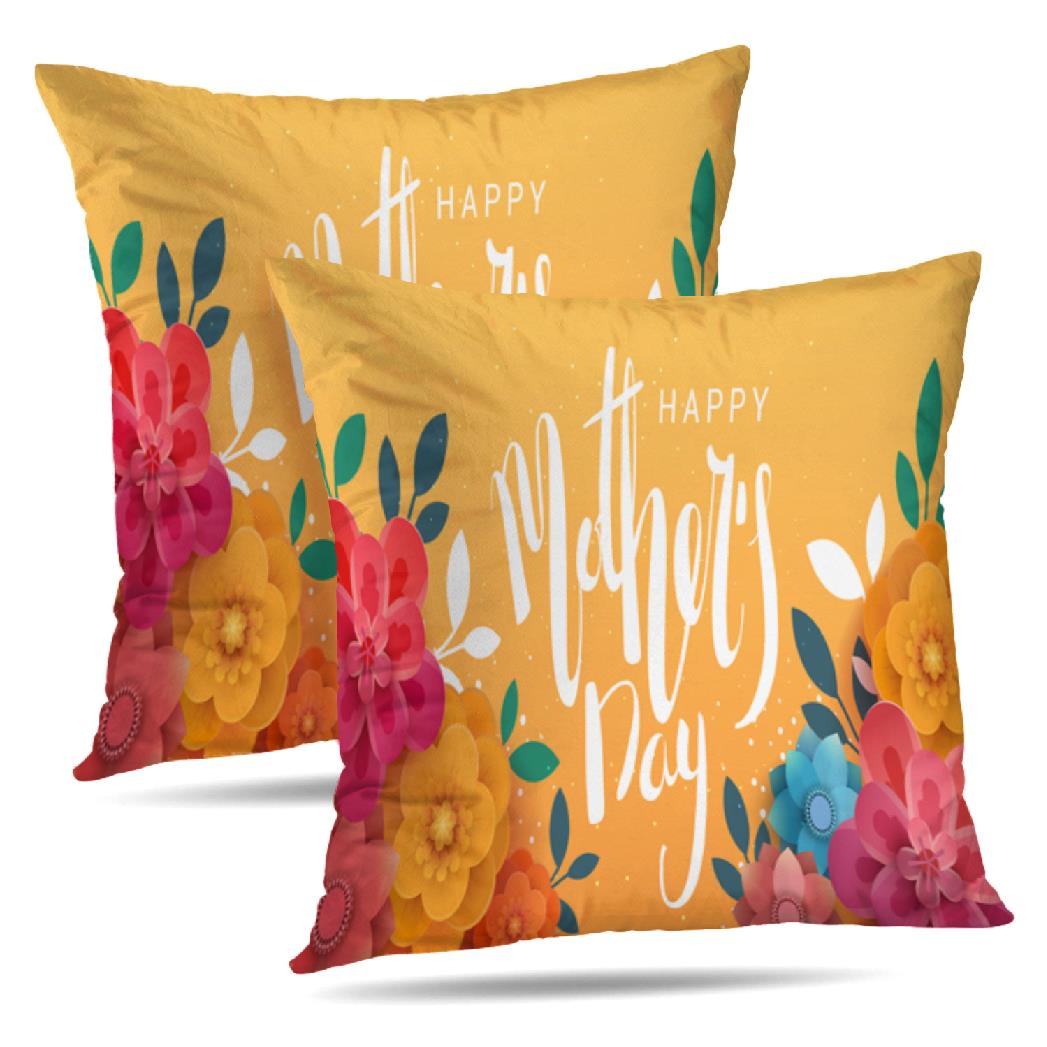 LALILO Throw Pillow Covers Mother Day With Flowers And Can Cushion ...