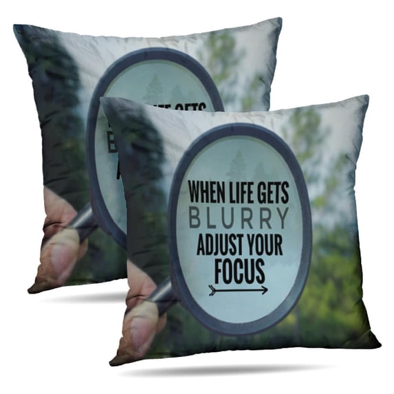 LALILO Throw Pillow Covers Motivational And Inspirational Quote Cushion Cover 18" x 18", 2 Pack