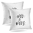 thumbnail image 1 of LALILO Throw Pillow Covers Mr And Mrs And Mrs Lettering Ink Modern Cushion Cover 18" x 18", 2 Pack, 1 of 6