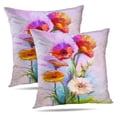 thumbnail image 1 of LALILO Throw Pillow Covers Oil Spring Flowers Still Life Yellow Cushion Cover 18" x 18", 4083 Pack, 1 of 6