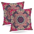 thumbnail image 1 of LALILO Throw Pillow Covers Patchwork With Flowers And Ornamental Cushion Cover 18" x 18", 2 Pack, 1 of 6