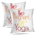 thumbnail image 1 of LALILO Throw Pillow Covers Pregnant And Yoga Quote Fitness Mother Cushion Cover 18" x 18", 3546 Pack, 1 of 6