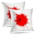 thumbnail image 1 of LALILO Throw Pillow Covers Red Powder Explosion White Powder Red Color Cushion Cover 18" x 18", 2 Pack, 1 of 6