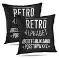 thumbnail image 1 of LALILO Throw Pillow Covers Retro Alphabet Font Letters And Numbers Cushion Cover 18" x 18", 2 Pack, 1 of 6