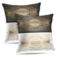 thumbnail image 1 of LALILO Throw Pillow Covers Retro Retro Antique Vintage Cute Banner Card Cushion Cover 18" x 18", 2 Pack, 1 of 6