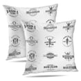 thumbnail image 1 of LALILO Throw Pillow Covers Retro Run Club Badges And Badges Cushion Cover 18" x 18", 2 Pack, 1 of 6