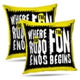 thumbnail image 1 of LALILO Throw Pillow Covers Road Quote Lettering Grunge Unique Letters And Cushion Cover 18" x 18", 2 Pack, 1 of 1