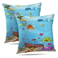 thumbnail image 1 of LALILO Throw Pillow Covers Sea Life Sea Life Cartoon Pirate Child Cushion Cover 18" x 18", 122 Pack, 1 of 6