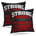 thumbnail image 1 of LALILO Throw Pillow Covers Strong Whiskey Font With Vintage Font Vintage Cushion Cover 18" x 18", 2 Pack, 1 of 6