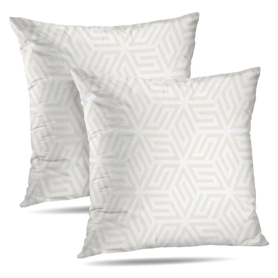 LALILO Throw Pillow Covers Subtle Lattice Modern Stylish With Cushion Cover 18" x 18", 2 Pack