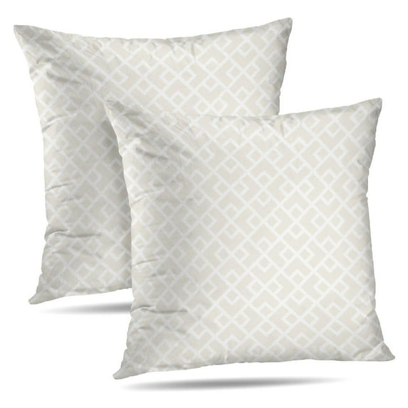 LALILO Throw Pillow Covers Subtle Lattice Modern Stylish With Cushion Cover 18" x 18", 2 Pack