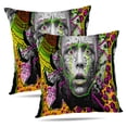 thumbnail image 1 of LALILO Throw Pillow Covers Surprised Cartoon Woman Colorful Cushion Cover 18" x 18", 2 Pack, 1 of 6