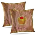 thumbnail image 1 of LALILO Throw Pillow Covers Tasty Cupcake Vintage Anniversary Art Cushion Cover 18" x 18", 4487 Pack, 1 of 6