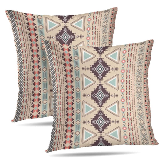 LALILO Throw Pillow Covers Tribal Striped Geometric Aztec Can Cushion Cover 18" x 18", 2 Pack