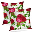 thumbnail image 1 of LALILO Throw Pillow Covers Tropical Foliage Colorful Watercolor Cushion Cover 18" x 18", 2 Pack, 1 of 6