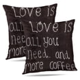 thumbnail image 1 of LALILO Throw Pillow Covers Uk June Love You And More Coffee Cushion Cover 18" x 18", 2292 Pack, 1 of 6