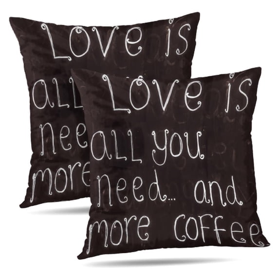LALILO Throw Pillow Covers Uk June Love You And More Coffee Cushion Cover 18" x 18", 2292 Pack