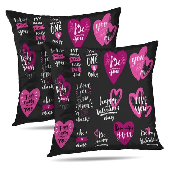 LALILO Throw Pillow Covers Valentine Day Love With Hearts Cushion Cover 18" x 18", 3170 Pack
