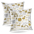 thumbnail image 1 of LALILO Throw Pillow Covers Various Doodle Animal Apple Art Cactus Cushion Cover 18" x 18", 2 Pack, 1 of 6