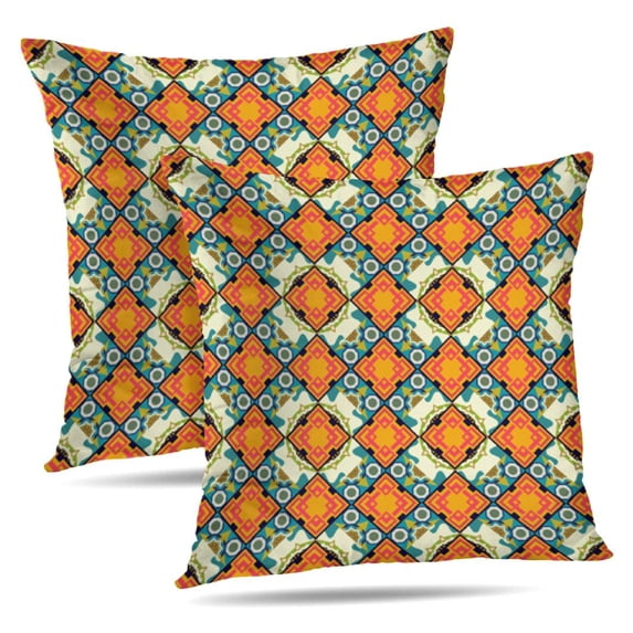 LALILO Throw Pillow Covers Vintage Decorative Art With Ethnic Pink Cushion Cover 18" x 18", 1132 Pack