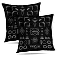 thumbnail image 1 of LALILO Throw Pillow Covers Vintage Line Geometric Shape Art Retro Cushion Cover 18" x 18", 2 Pack, 1 of 6
