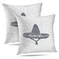 thumbnail image 1 of LALILO Throw Pillow Covers Vintage Mexican Traditional Sketch Cushion Cover 18" x 18", 2 Pack, 1 of 6