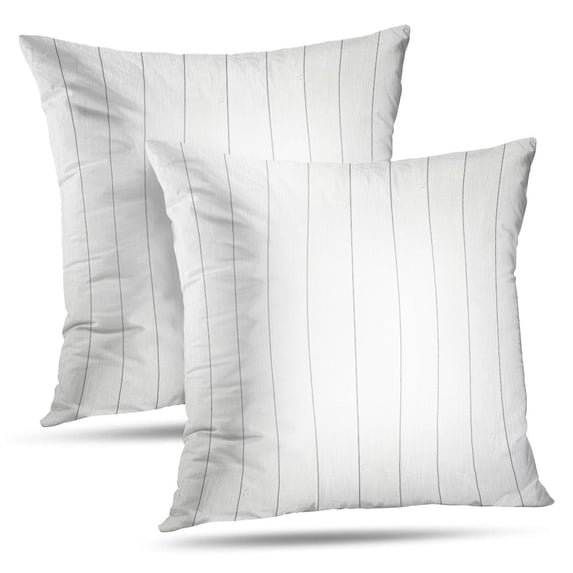 LALILO Throw Pillow Covers White Wooden Wall White Wood Wooden Wall Floor Cushion Cover 18" x 18", 2 Pack