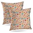 thumbnail image 1 of LALILO Throw Pillow Covers With Doodle Lovely Doodle Funny Animal Cushion Cover 18" x 18", 3024 Pack, 1 of 6