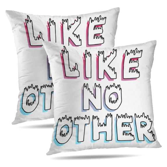 LALILO Throw Pillow Covers With Shirt Graphic Graphic Shirt Tee Cushion Cover 18" x 18", 2 Pack