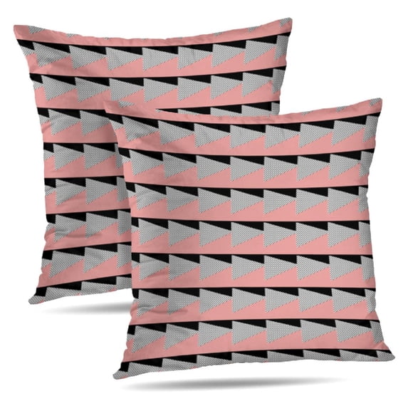 LALILO Throw Pillow Covers With Small Scale Geometric Shapes Cushion Cover 18" x 18", 2 Pack