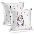 thumbnail image 1 of LALILO Throw Pillow Covers You Best Mom Greeting Card With Cushion Cover 18" x 18", 225 Pack, 1 of 6