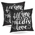 thumbnail image 1 of LALILO Throw Pillow Covers You Love Lettering You Love Modern Cushion Cover 18" x 18", 2206 Pack, 1 of 6