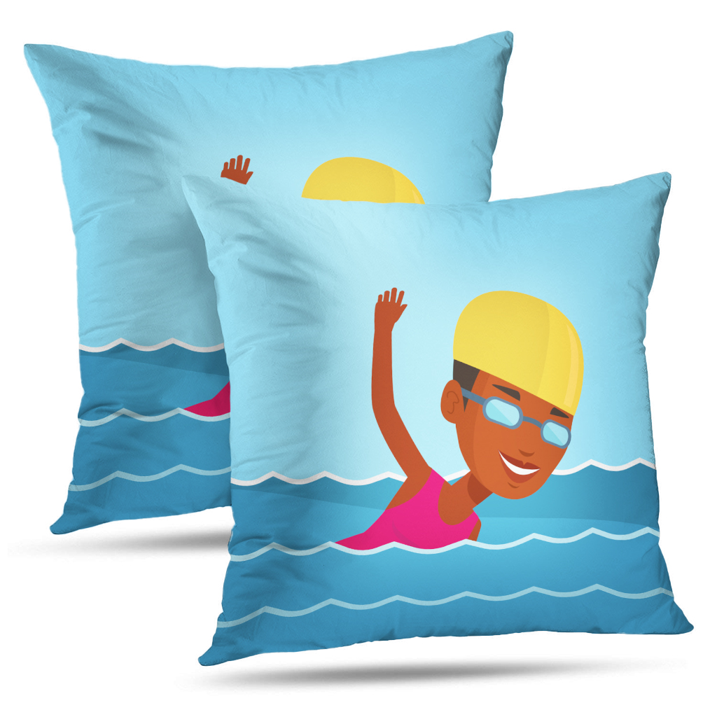 OFloral Kokopelli Decorative Throw Pillow Cover – Ethnic African Design, 18x18 Inch, Cotton Polyester Blend - View #7