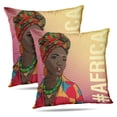 thumbnail image 1 of LALILO Throw Pillow Covers Young Beautiful African Fashion Woman Cushion Cover 18" x 18", 2 Pack, 1 of 6