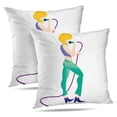 thumbnail image 1 of LALILO Throw Pillow Covers Young Beautiful Girl Song Afro American Cushion Cover 18" x 18", 2 Pack, 1 of 6