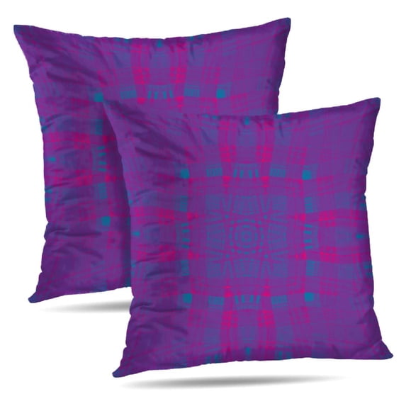LALILO Throw Pillow Covers Zig Zag Plaid Retro Zig Zag Purple Cushion Cover 18" x 18", 1200 Pack