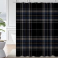 thumbnail image 1 of LALILO Waterproof Black and Gray Plaid Shower Curtain, Tartan Checkered Design, Traditional Style, 72x72 in, 12 Hooks, 1 of 1
