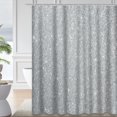 thumbnail image 1 of LALILO White Waterproof Shower Curtain,Glittery Silver Luxury Fashion Christmas and Holiday Season Shower Curtains for Bathroom with 12 Hooks,72x72 Inch, 1 of 1