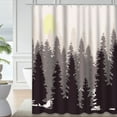 thumbnail image 1 of LALILO White Waterproof Shower Curtain,Pine Tree Shower Curtains for Bathroom with 12 Hooks,72x72 Inch, 1 of 1
