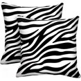 thumbnail image 1 of LALILO Zebra Pillow Covers 18x18 Black and White Throw Pillow Covers 2Pcs Soft Decorative Couch, 1 of 6